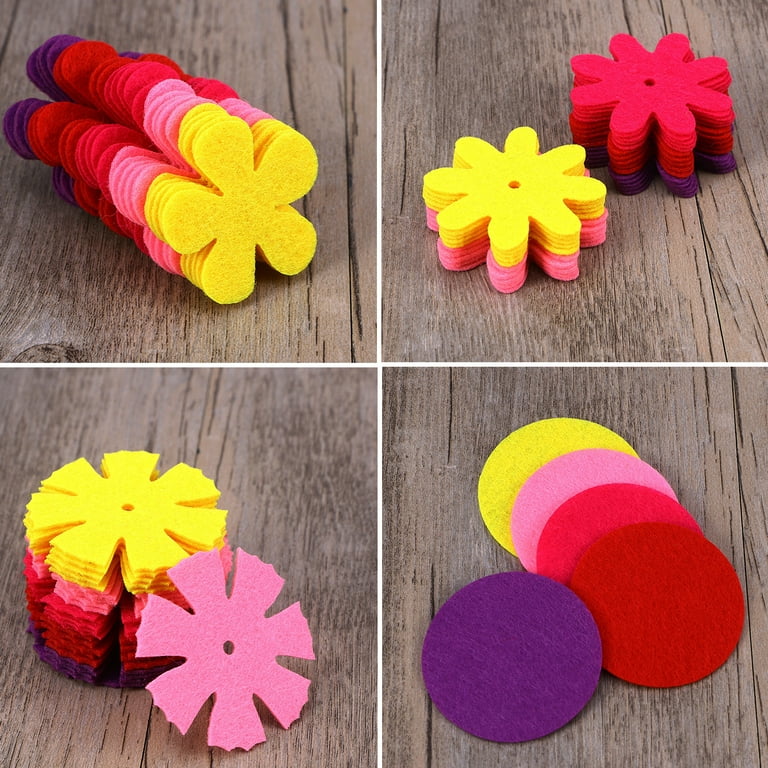 150pcs Felt Flowers Fabric Flower Embellishments For DIY Crafts