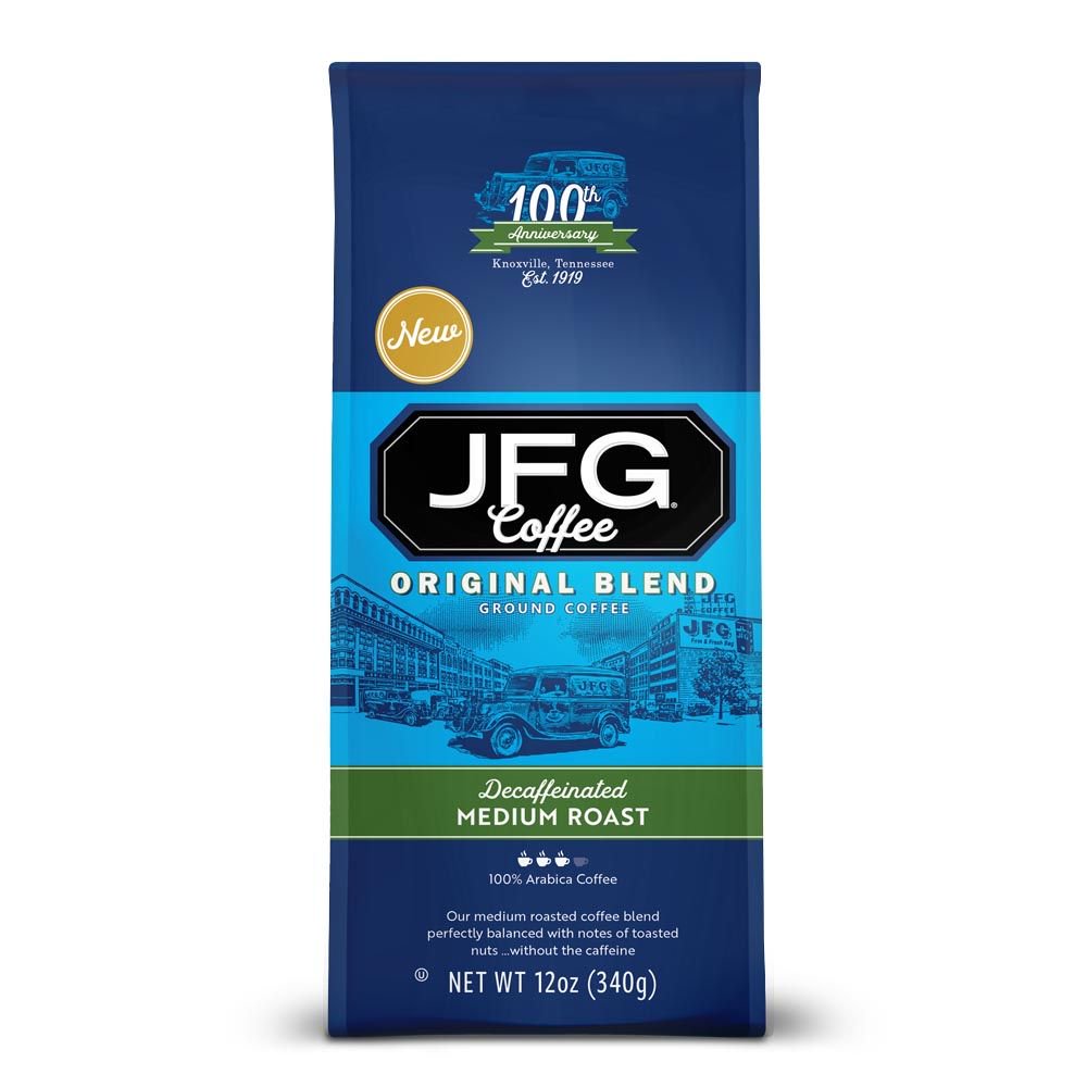 JFG Original Blend Decaffeinated Ground Coffee, 12 oz