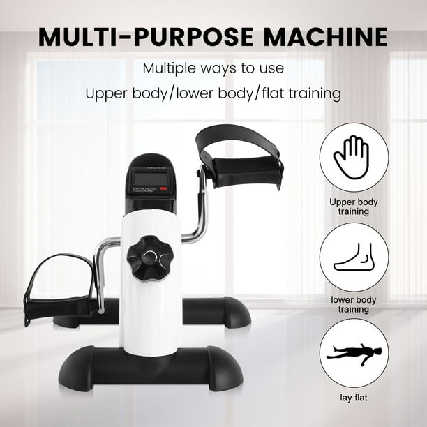 Under Desk Exercise Bike Foot Pedal Exerciser Mini Exercise Bike Equipment with LCD Screen Displays for Leg Arm Exerciser While Sitting for Seniors Health White Walmart Business Supplies