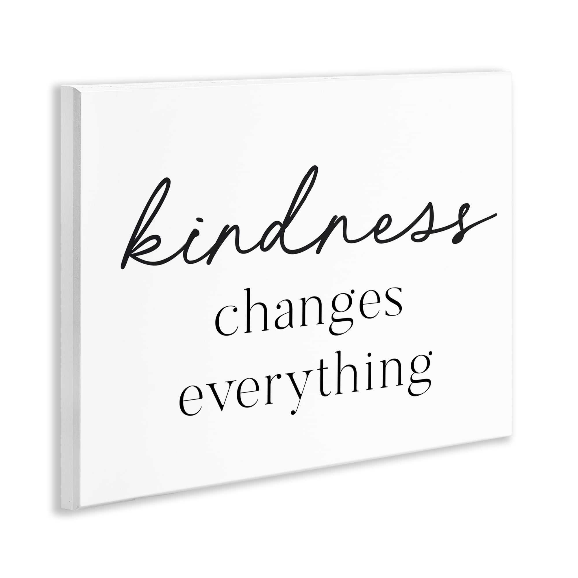 Kindness Changes Everything Wall Plaque Art, design by Lettered and Lined