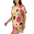 thumbnail image 2 of Lsque Donuts Women's Short-Sleeved Pajama Set - 2 Piece Soft and Lightweight Sleepwear Set-Medium, 2 of 9