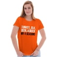 thumbnail image 3 of Funny Hunting 4 Seasons Deer Elk Fowl Womens Slim Fit Graphic Tee Brisco Brands X, 3 of 5