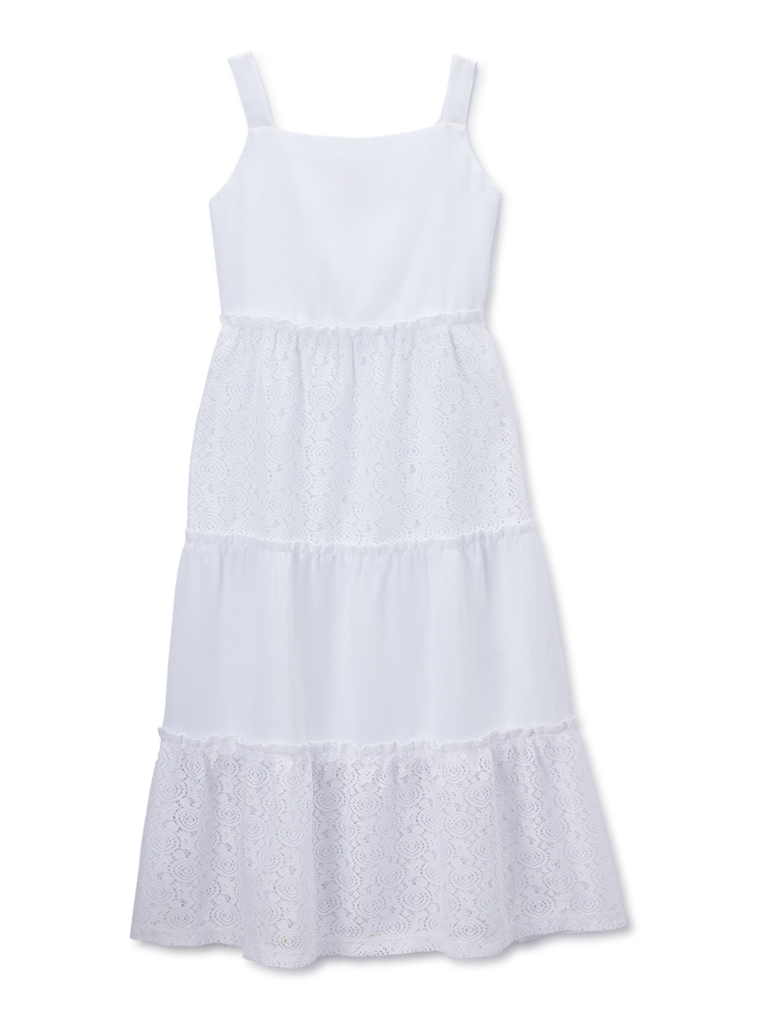 Wonder Nation Girls Tiered Maxi Dress, Sizes 4-18 & Plus - Walmart.com