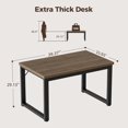 thumbnail image 2 of unbranded 40 Inch Computer Desk, 1.2" Thick Modern Simple Study Writing Table, Heavy Duty Industrial Office Desk for Home Bedroom Workstation, Walnut, 2 of 18