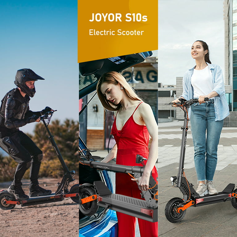 JOYOR S10S Dual Motor Electric Scooter, 2000W Motor Up to 37 MPH & 50 Miles  Ranges, 10 Off-Road Tires Commuter Electric Scooter 