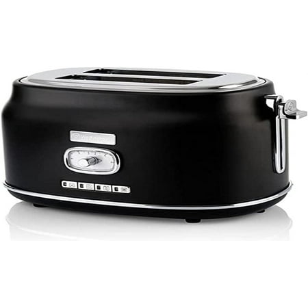 

Toaster Stainless Steel Extra Wide Slots With High Lift Lever 4 Easy Functions Removal Crumb Tray 6 Levels Of Toasting (Black)