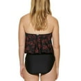 thumbnail image 4 of Calvin Klein Women's Printed Blouson One Piece Swimsuit Black Size 18, 4 of 4