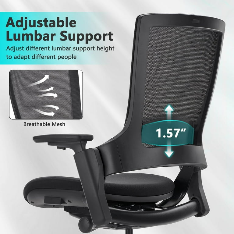 CLATINA Ergonomic Executive Chair with 3D Armrest, Lumbar Support