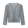 thumbnail image 6 of YOUYEDIAN Teen Girls Sequin Cardigan Jackets Kids Open Front Sparkly Long Sleeve Crop Tops Shiny Bling Dressy Casual Holiday Party Outfits (Light Gray, 9-10 Years), 6 of 7