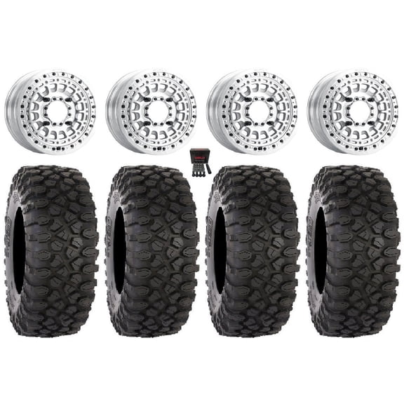 MetalFX Hitman Beadlock 15x6 Wheels Raw 30" XC450 Tires Sportsman RZR Ranger