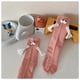 thumbnail image 5 of Calcetas 3D de Manitas y Ojitos MagSoxPink 1Par Rosa 5-9.5US Animados Calcetines Tubo Medio Magnéticos Poliéster., 5 of 5