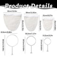 thumbnail image 2 of Cheese Cloth Bag for Straining, Premium Ultra Fine Mesh Strainer Bags with Stainless Steel Handle, Reusable Nut Milk Bags, Cheese Cloths for Straining Juice, Nutmilk, Coffee, Soup (Small), 2 of 5