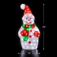 thumbnail image 6 of Northlight LED Lighted Commercial Grade Acrylic Snowman Outdoor Christmas Decoration - 24", 6 of 10