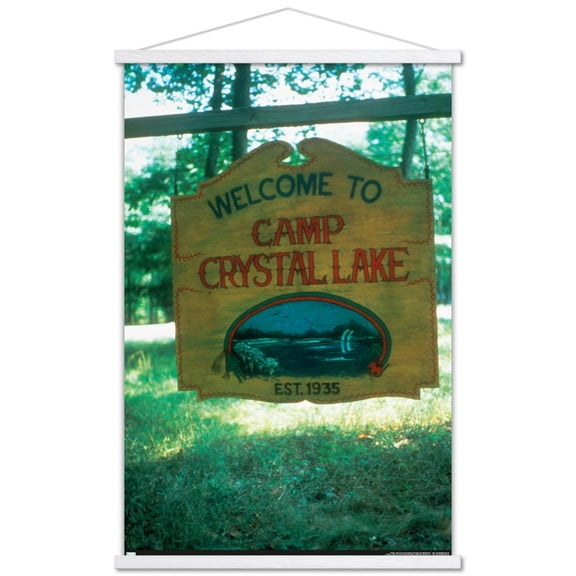 Friday The 13th - Welcome To Camp Crystal Lake Wall Poster with Magnetic Frame, 22.375" x 34"