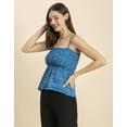 thumbnail image 6 of Moomaya Womens Printed Shoulder Strap Top, Square Neck, Smocked Casual Summer Cotton Top, 6 of 7