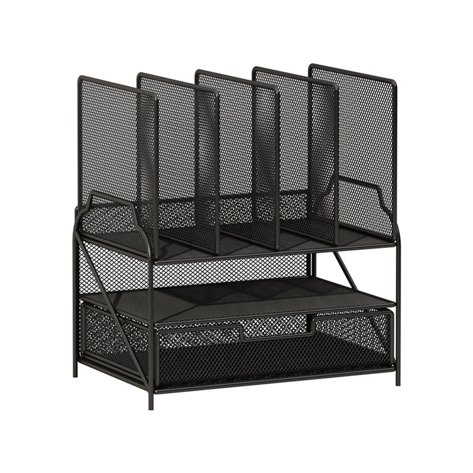 Large Capacity Desk Organiser Pen Holders Paper Letter Tray with File Holders Desk Accessories for Office