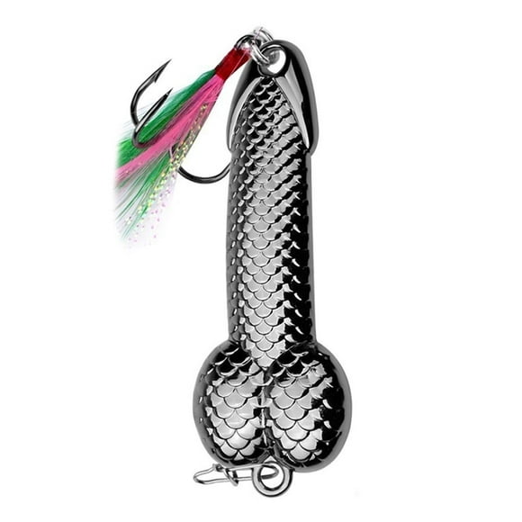 Fishing Lure Fittings Professional Small Size Trapping Lures Shiny Fish Bait Hook Tackle Accessory Angling Sport Tool Gunmetal 48.5mm