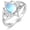 6, variant on Moonstone Lotus Rings for Women 925 Sterling Silver Lotus Flower Ring Yoga Spiritual Protection Jewelry for Women Lotus Gifts