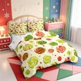 thumbnail image 2 of Manfei Xmas Kawaii Snowman 7-Piece Twin Bedding,Traditional Gift Bedding Comforter Set,Xmas Reversible, 2 of 7