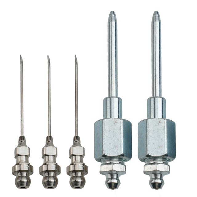5pcs Lubricating Grease-Syringe Needle Mini Bearing Grease Needle Nozzle Portable Detachable Needle Air Nozzle Grease Tool