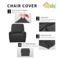 thumbnail image 4 of Slipcover Easy-Going Fauteuil Inclinable Extensible en Microfibre Gris Foncé, 4 of 9