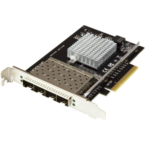 Startech Quad Port 10G SFP  Network Card - Intel XL710 Open SFP  Converged Adapter - PCIe 10 Gigabit Fiber Optic Server NIC - 10GbE - Quad port SFP  network card for MSA compliant SFP  /DAC - 10 Gi...