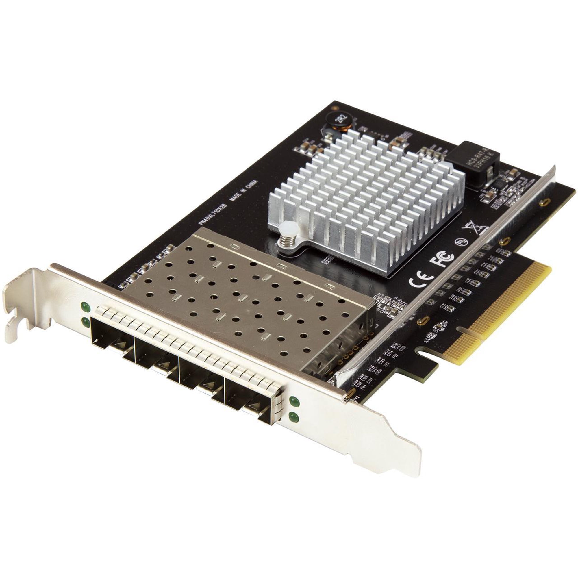 Startech Quad Port 10G SFP+ Network Card - Intel XL710 Open SFP+ Converged Adapter - PCIe 10 Gigabit Fiber Optic Server NIC - 10GbE - Quad port SFP+ network card for MSA compliant SFP+ /DAC - 10 Gi...