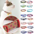 thumbnail image 3 of Cat And Dog Collar Adjustable Printed Nylon With Safety Clasp Bell Collar, 3 of 8