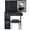 60#Black,MDF, variant on Small Size Left Drawer Desktop Vanity Table+ Cushioned Stool,Extra Large Sliding Mirror,Multi Layer,High Capacity Storage Fashionable Dresser,Suitable for Small Space,Epa,Gcc,Ul Certificate,Black Mdf