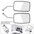 thumbnail image 4 of Herwey 2Pcs Motorcycle Street Bike Modified Square Rearview Mirror Rear View Side Mirrors , Street Bike Rear View Mirror, Motorcycle Rearview Mirror, 4 of 8