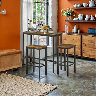 VASAGLE Breakfast Bar Table and Stools Set, Tall Counter Pub Style