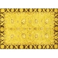 thumbnail image 1 of Ahgly Company Machine Washable Indoor Rectangle Oriental Yellow Traditional Area Rugs, 2' x 5', 1 of 4