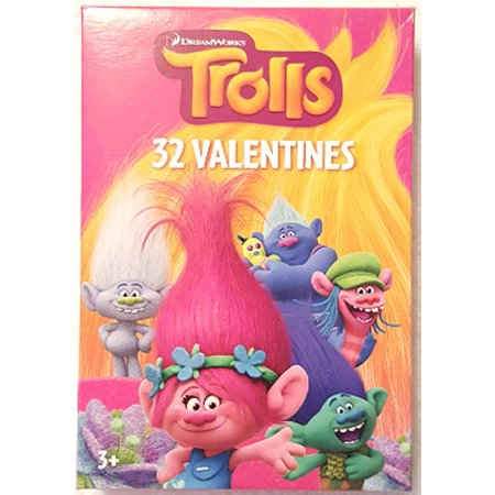 Dreamworks Trolls 32 Valentines Cards - Walmart.com
