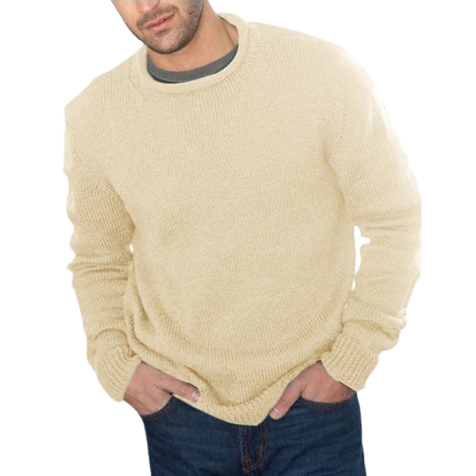 Men Long Sleeve Pockets Hooded Sweatshirt Tops Loose Winter Warm Jumper Pullover 