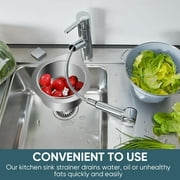SkyAuks Clearance Stainless Steel Swan Sink Strainer Basket! Hmlai Kitchen Strainer Basket Strainer for Kitchen Food Rack Dish Drainer Gooseneck Design Vegetable Organizer for Kitchen Home Restaurant