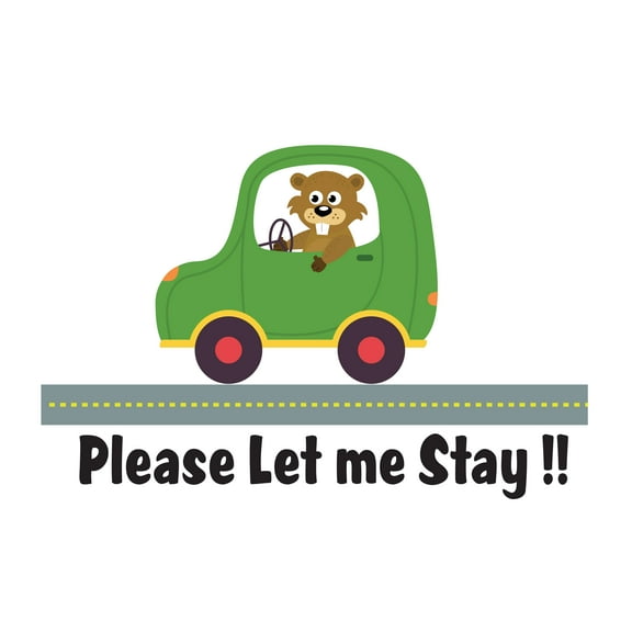Please let me Stay!-Chipmunk Wall Decal -Vinyl Stickers for Home Interior Design Living Room Decoration -Wall Art Removable Stickers - Size : 10" x 6".