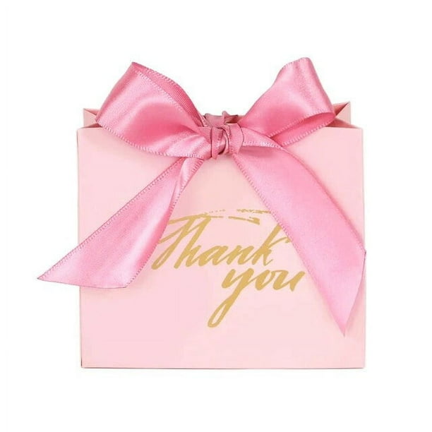 5/10pcs Thank You Candy Gift Box With Ribbon Bow Exquisite Gifts Boxes ...