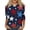 Black #057, variant on 250th Anniversary USA Shirts for Women 3/4 Sleeve T Shirts Loose American Flag Print Tops Independence Day Patriotic Pullover 4th of July Celebration Party Round Neck Blouses Light Blue 5XL