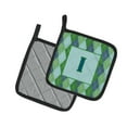 thumbnail image 2 of Carolines Treasures CJ1020-IPTHD Letter I Initial Monogram - Blue Argoyle Pair of Pot Holders, 7.5HX7.5W, multicolor, 2 of 2
