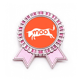 thumbnail image 1 of Búfalo. Insignia broche Medalla rosa premiada, 1 of 3