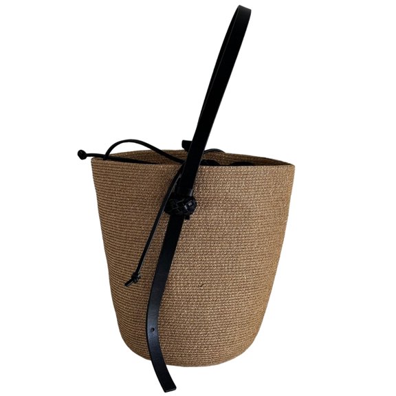 Women Straw Bag Handwoven Shoulder Bag Top Handle Handbag Beach Bag Japanese Styles Bucket Bag Shopping Dating Bag