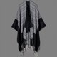 thumbnail image 1 of Vintage mujer tejido chal Poncho imitación cachemira cuadros cuadros borla gran tamaño cálido largo invierno, 1 of 3