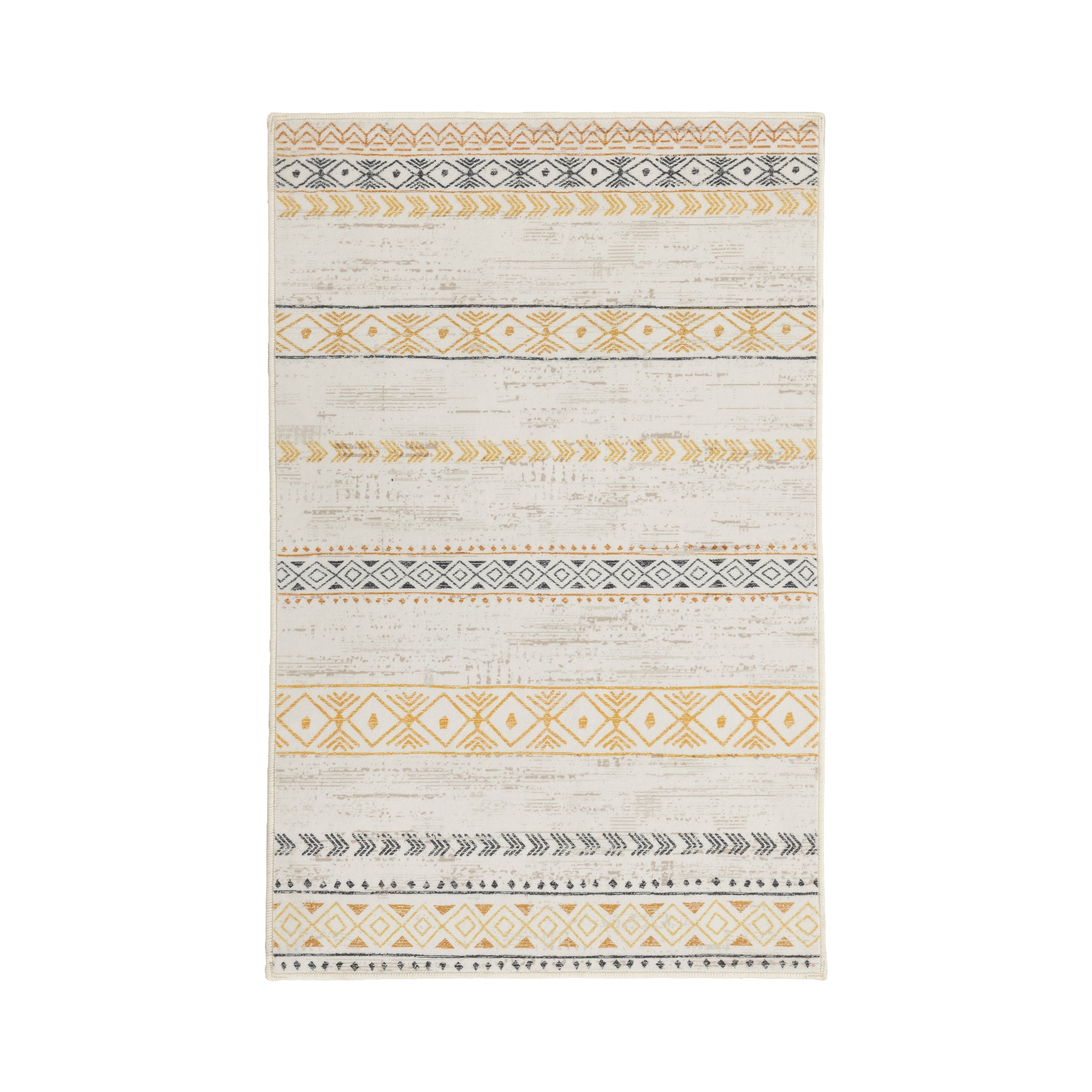 SONORO KATE 10'x12' Area Rugs for Living Room, Machine Washable Geometric Stripe Non Slip Soft Indoor Area Carpet, Brown