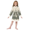 thumbnail image 6 of FORMRS Niños Bathrobe Unisex Hooded Robe Soft Plush Pajamas Sleepwear, Size 2-3T, Christmas Stars, 6 of 7
