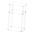 thumbnail image 3 of Elodie 3 Tier End Table Accent Table Bedside Cabinet Bedside Table Clear NightStand, 3 of 8