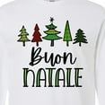 thumbnail image 4 of Inktastic Buon Natale Festive Christmas Trees Long Sleeve T-Shirt, 4 of 5