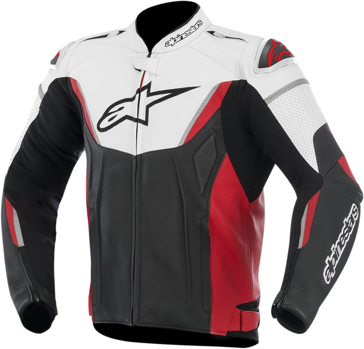 Alpinestars 15 GP R Perforated Leather Jacket White Black Red 60 3101615 123 60 Walmart