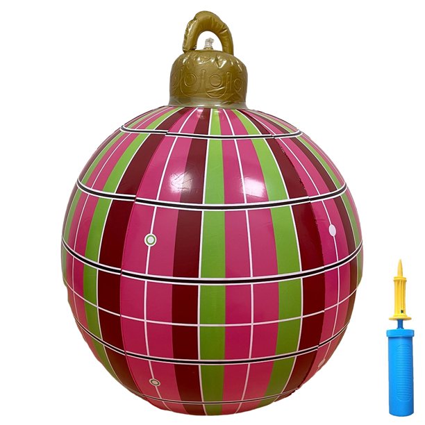 Bolas de juguete navideñas de 60cm con bomba, decoraciones inflables para patio navideño