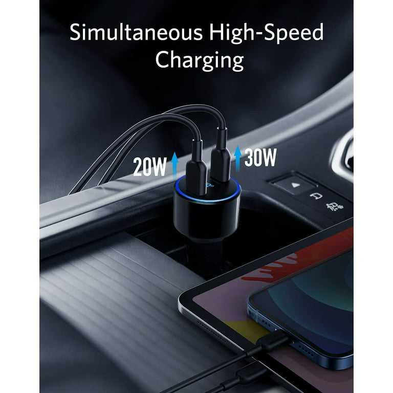 Anker PowerDrive+ III Duo 48W Car Charger with 2 USB-C PowerIQ 3.0 Por – R  P Tech