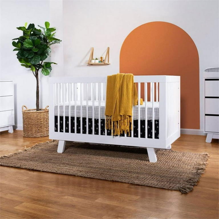 Babyletto Hudson 3 in 1 Convertible Crib with Toddler Conversion Kit White